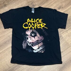 Alice Cooper Black Graphic T-Shirt Size Large